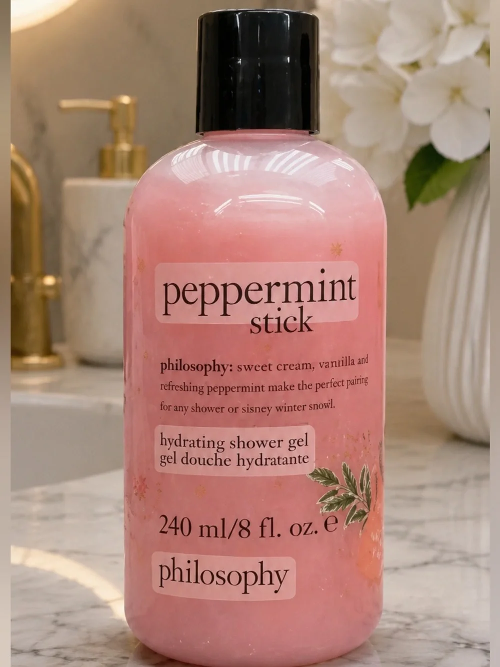 Philosophy Peppermint Stick Hydrating Shower Gel, Bubble Bath & Shampoo  8oz NEW
